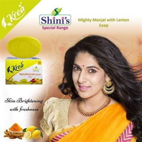 Skin Friendly Krea Antioxidant Refreshing Manjal With Lemon Bath Soap