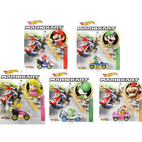Hot Wheels Mario Kart Set Completo 5 Miniaturas Universo Hot Wheels