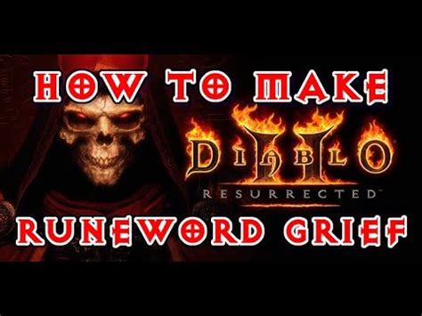 Diablo 2 Resurrected How To Make Runeword Grief Eth Tir Lo Mal Ral