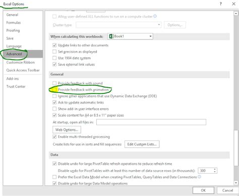 Do My Excel Blog Excel Tip Disable Cell Selection Animation In Excel 2016