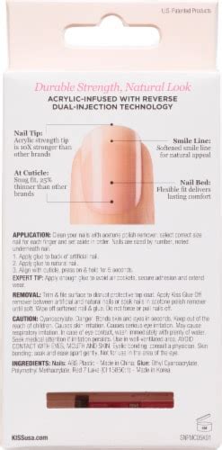 Kiss Salon Acrylic French Nude Medium Nail Kit Leilani Ct Kroger