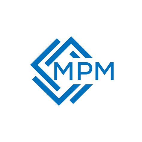 Mpm Letra Logo Diseño En Blanco Antecedentes Mpm Creativo Circulo