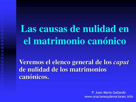 Ppt Las Causas De Nulidad En El Matrimonio Canónico Powerpoint