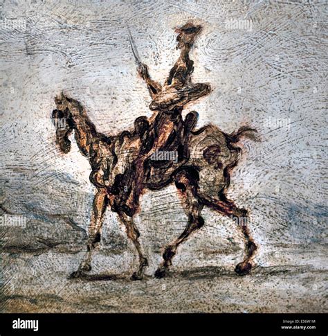 Don Quichotte A Cheval Don Quijote A Caballo Honoré Daumier 1808 1879