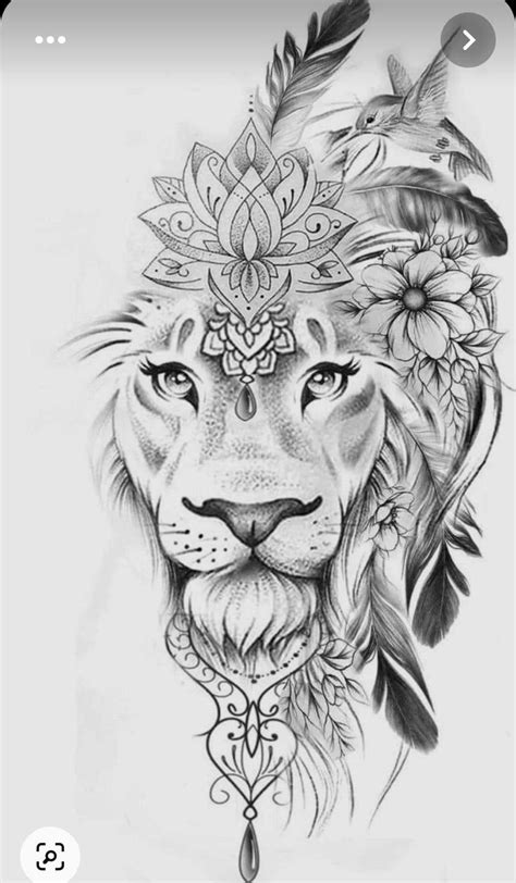 Pin By Fabio Carraro On Decalque Girl Thigh Tattoos Lion Head Tattoos