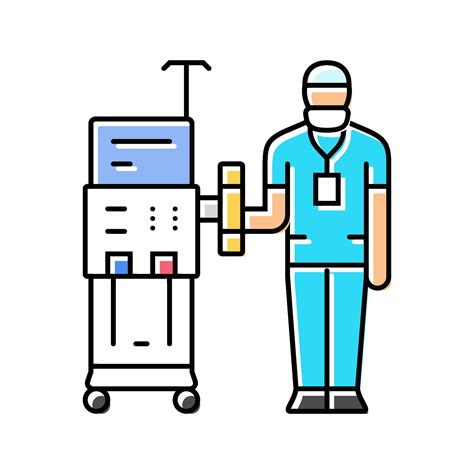 dialysis technician dialyzer color icon vector illustration 35273626