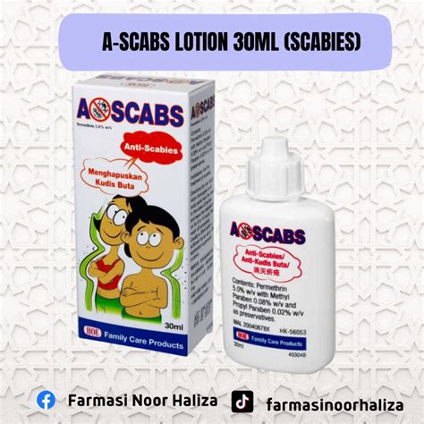 A Scabs Lotion 30ml Untuk Kudis Buta Scabies Shopee Malaysia