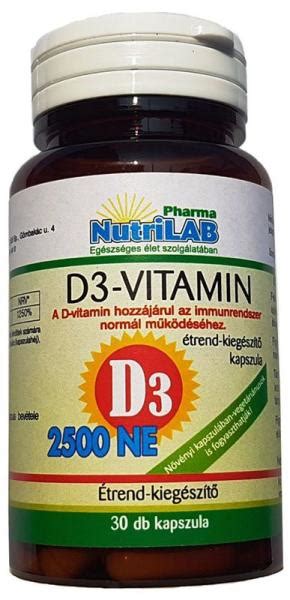 Vásárlás NutriLAB D3 Vitamin 2500NE kapszula 30 db Táplálékkiegészítő