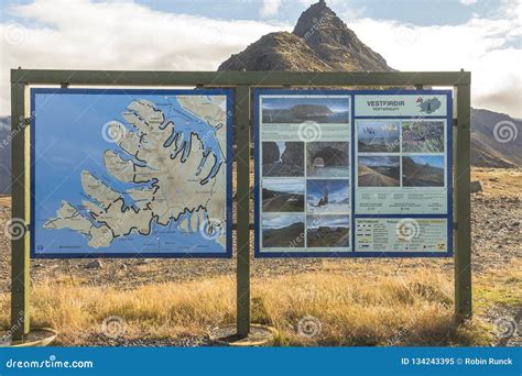 Map of the West Fjords Region, Iceland Editorial Image - Image of ...