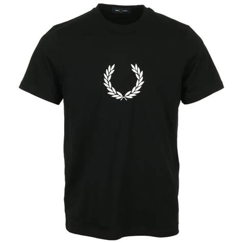 Fred Perry Laurel Wreath Graphic T Shirt Black Cdiscount Prêt à Porter