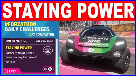 Forza Horizon 5 Staying Power Forzathon Daily Challenges Earn 9 Stars