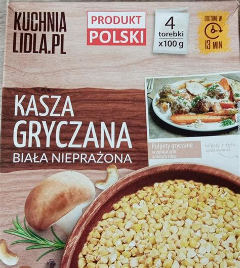 Kasza Gryczana biała Kuchnia Lidl PL kalorie kJ i wartości odżywcze