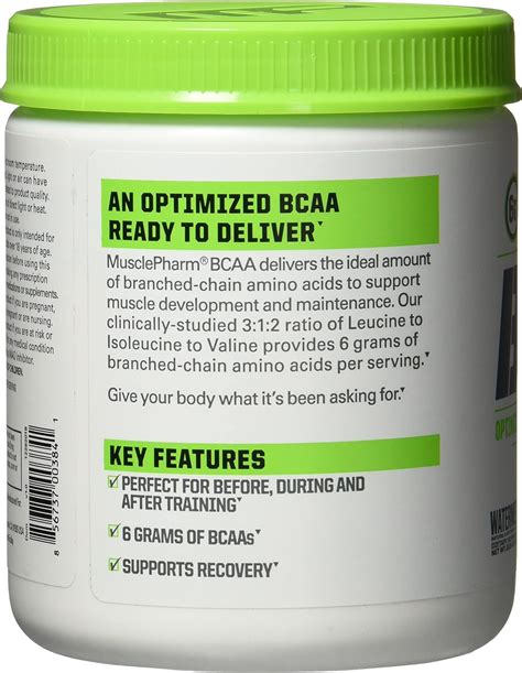 Musclepharm BCAA 312para El Desarrollo Muscular Y Mantenimiento