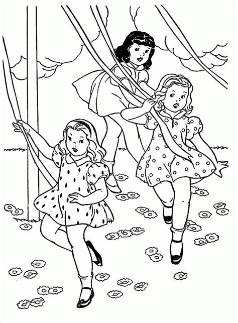 Free Three Girls Coloring Page Download Free Three Girls Coloring Page