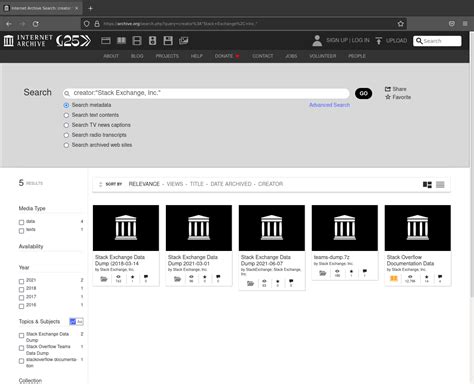 Data Dump In The Internet Archive Is No Longer Available What Has