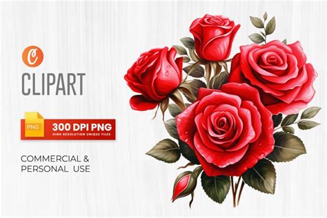 Valentine roses Clipart PNG (3171735)