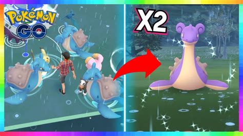 2x Shiny Lapras Caught At New Lapras Event In Pokemon Go My First Unova Stone Youtube