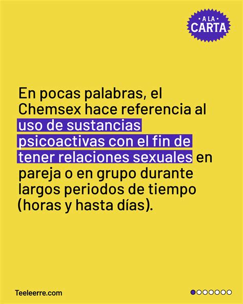 Chemsex El Consumo Sexualizado De Sustancias Alucinógenas Tlr