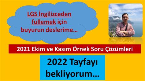 Lgs İngilizce Soru Çözme Teknikleri Meb İngilizce 2021 Ekim Ve Kasım