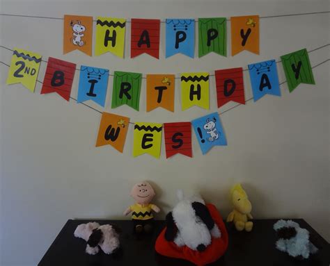 Snoopy Birthday Banner Snoopy Party, Snoopy Birthday, 15th Birthday ...