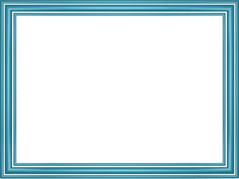 Light Blue Elegant 3 Separate Bands Rectangular Powerpoint Border 3d