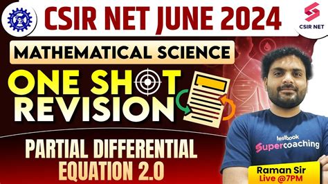 Partial Differential Equation Csir Net One Shot S Csir Net