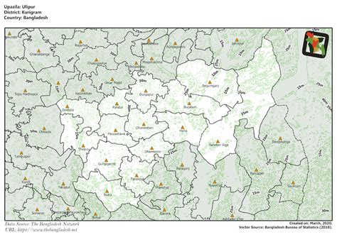 Mouza Map Detailed Maps Of Ulipur Upazila Kurigram Bangladesh