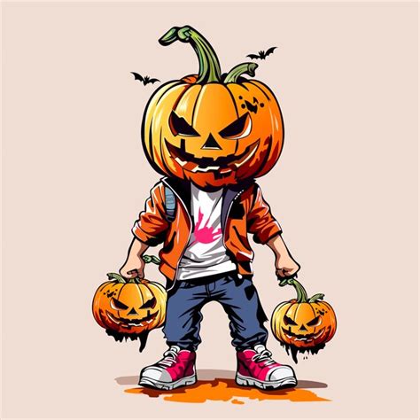 Premium Vector Halloween Characters Illustration Pumkin