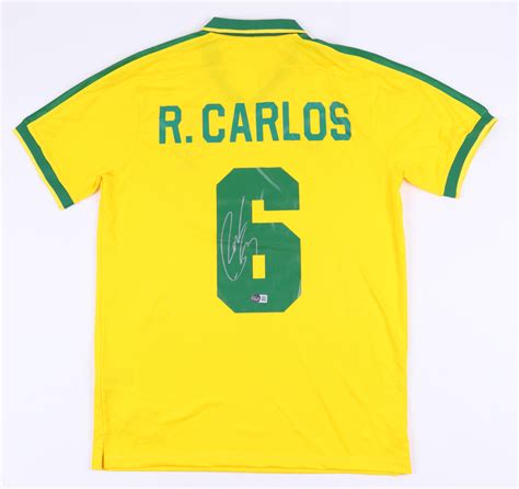 Roberto Carlos Signed Brazil National Jersey Beckett Pristine Auction