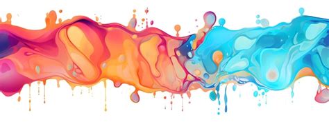 Premium AI Image | a painting of colorful splashes of water