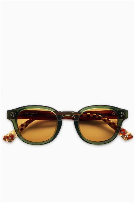 Lunettes De Soleil Jaune Et Vert