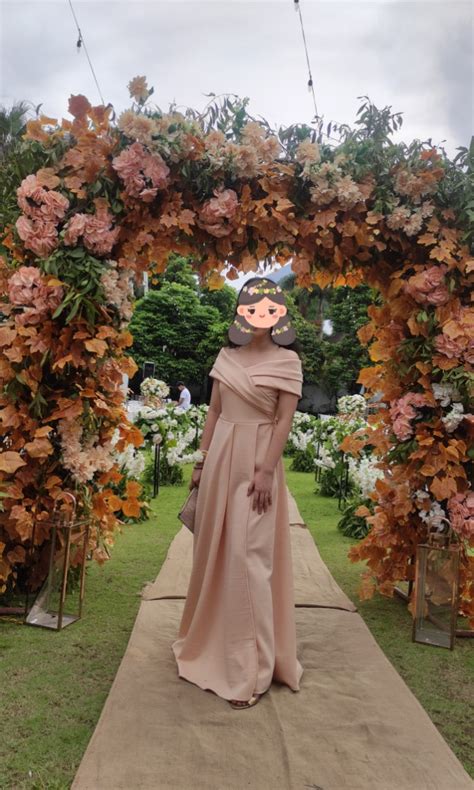 Beige Nude Cream Gown Long Dress Bridesmaid Dress Women S Fashion Dresses Sets Evening