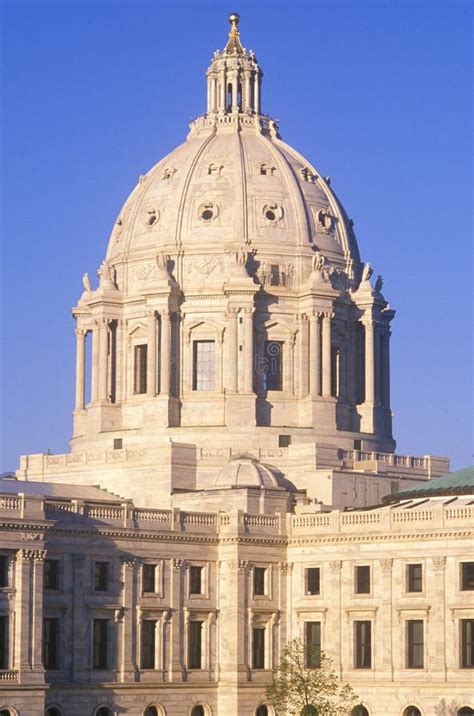 Minnesota State Capitol Dome and Horses St Paul MN Stock Photo - Image ...