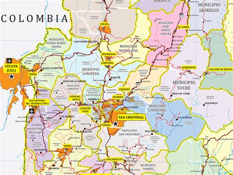 Blog De Biologia Mapa Del Estado T Chira Venezuela Para Colorear The