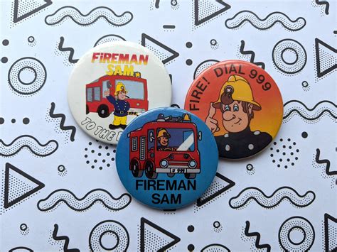 Pick Your Own: Fireman Sam Vintage Badge Perfect Nostalgic - Etsy UK