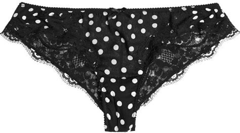 Dolce Gabbana Lace Trimmed Stretch Silk Georgette Briefs