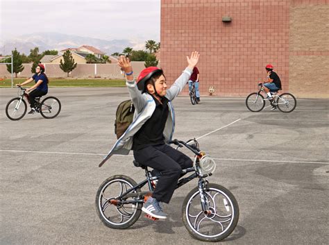 Students and teachers celebrate National Bike to School Day at ...