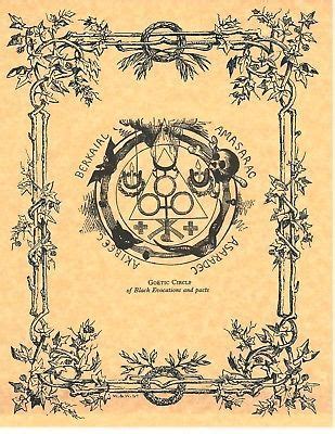 Book Of Shadows Spell Pages Goetic Circle Wicca Witchcraft Bos