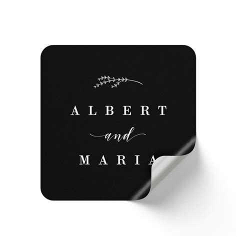 Black And White Wedding Stickers