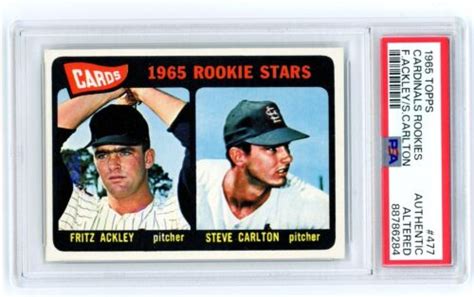 1965 Topps Steve Carlton RC 477 Rookie Altered PSA Authentic HOF Looks