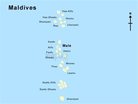 Maldives Islands Map