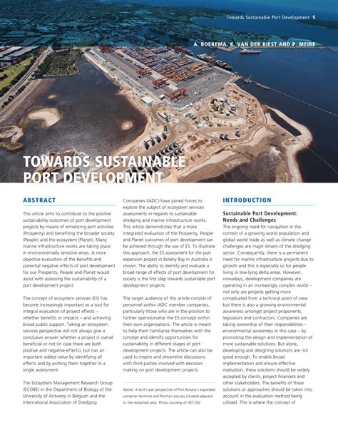 PDF Towards Sustainable Port Development