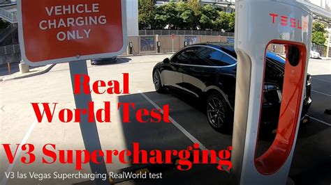 Tesla Model 3 V3 Supercharging Las Vegas Real World Test Youtube