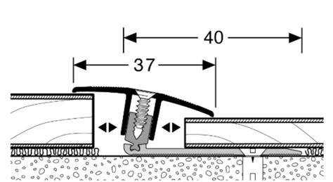 Küberit Übergangsprofil Pps® Champion Flex Typ 888 100 Cm Sand F9