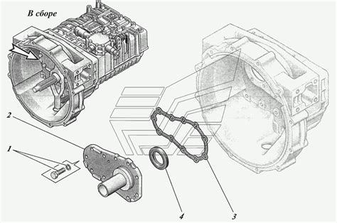 Коробка передач ZF6S700ВО 1351001017 КАВЗ-4238 "Аврора" (Чертеж № 138 ...