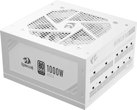 Redragon PSU017 80+ Platium 1000 Watt ATX Fully Modular Power Supply 80 Plus Certified 100% ...