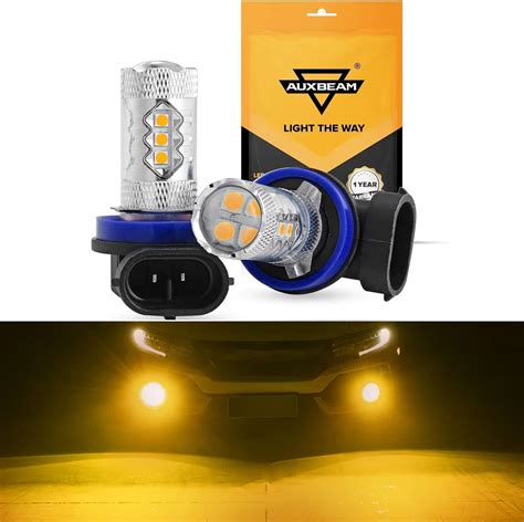 Amazon Auxbeam H H H Led Fog Light Bulbs Max W K Amber