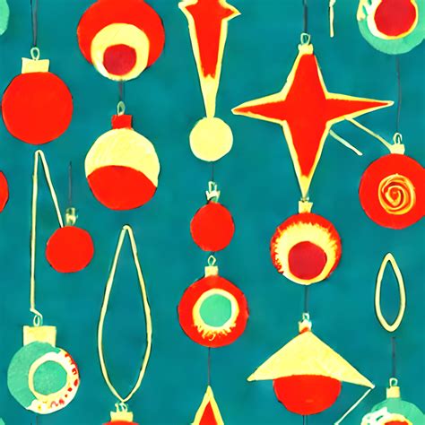 Intricate Beautiful 4k Mid Century Modern Christmas Ornaments Starburst