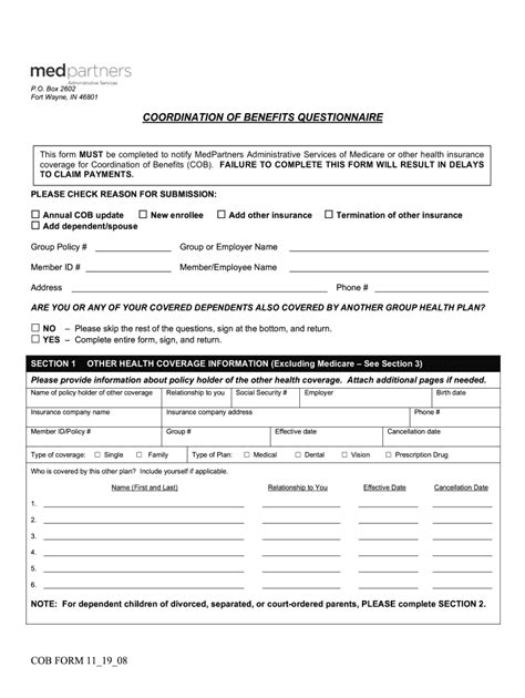 Cob 2008 2025 Form Fill Out And Sign Printable Pdf Template