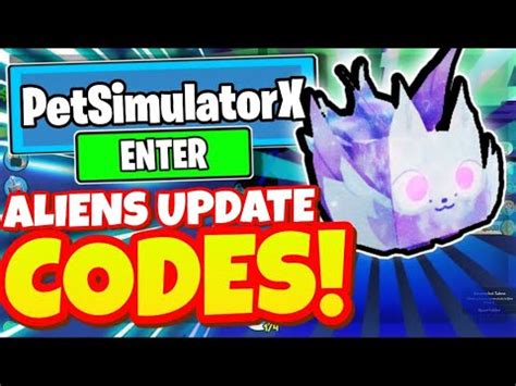 PET SIMULATOR X CODES ALIENS UPDATE ALL NEW WORKING CODES Roblox